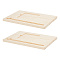 MAYJOYDIY 2pcs Wooden Sticky Note Holder Sticky Note Dispenser 7.8×5.5×0.4inch Memo Pen Notepad Holder Desktop Organizer for Office Desk Home School Office Supplies & Accessories