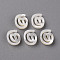 Natural White Shell Mother of Pearl Shell Beads, Carved, Symbol @, WhiteSmoke, 10.5x9x2.5mm