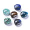 Natural Mixed Stone Charms, Faceted, Teardrop, 14x13x6mm, Hole: 0.8mm
