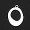 Non-Tarnish 201 Stainless Steel Pendants, Laser Cut, Hollow, Oval, Stainless Steel Color, 22x16x1mm, Hole: 1.6mm