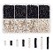 About 1692 Pcs Glass Bugle Seed Beads, 5/6/9/12mm Twist Tube Beads Craft Loose Spacer Beads for DIY Jewelry Crafting Making Supplies