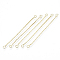 Brass Box Chain Tassel Links, Nickel Free, Golden, 50x3x1mm, Hole: 1.4mm