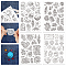 GLOBLELAND 70Pcs Flowers Pattern Water Soluble Hand Sewing Stabilizers Celestial Stick and Stitch Embroidery Designs Paper for Fabric Embroidery Stitch Practice Embroidery Patterns Transfers 4 Sheets