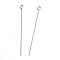 Tarnish Resistant 304 Stainless Steel Eye Pin, Stainless Steel Color, 48mm, Hole: 2mm, Pin: 0.7mm