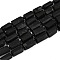 Natural Black Tourmaline Beads Strands, Faceted, Column, 7~10x7~10x10~15mm, Hole: 1mm, about 26~31pcs/strand, 40cm