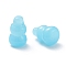 Handmade Lampwork Pendants, Calabash, Sky Blue, 17x10.5x10.5mm, Hole: 1.8mm