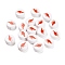 Christmas Theme Printed Opauqe Acrylic Beads, Cristmas Hat, 10x10x5mm, Hole: 1.8mm