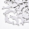 Tarnish Resistant 201 Stainless Steel Links connectors, Laser Cut Links, Dolphin, Stainless Steel Color, 24.5x12x1mm, Hole: 1.6mm