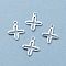 201 Stainless Steel Tiny Cross Charms, Silver, 13.5x11x0.7mm, Hole: 1mm