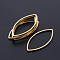 201 Stainless Steel Linking Rings, Laser Cut, Horse Eye, Golden, 27x13x1mm, Inner Diameter: 24x11mm