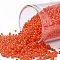 TOHO Round Seed Beads, Japanese Seed Beads, (50) Opaque Sunset Orange, 15/0, 1.5mm, Hole: 0.7mm, about 15000pcs/50g