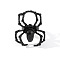Halloween Theme Alloy Adjustable Finger Rings, Spider, Black, Inner Diameter: 15~20mm