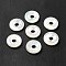Natural White Shell Beads, Donut/Pi Disc, White, 12x3mm, Hole: 3mm