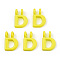 Rack Plating Spray Painted Alloy 2-Loop Link Pendants, Letter Charms, Lead Free & Nickel Free & Cadmium Free, Letter.D, 13.5x9.5x2mm, Hole: 2mm