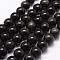 Natural Rainbow Obsidian Beads Strands, Grade AAA, Round, Black, 10mm, Hole: 1mm, about 38pcs/strand, 38cm
