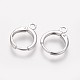 Латунные серьги-обручи KK-L179-04P-A-2