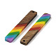 Подвески Pride на тему радуги из смолы и орехового дерева WOOD-K012-06A-2