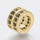 Латунные микро проложить кубического циркония бусы ZIRC-S058-86G-2