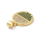Латунные микро проложить кубического циркония подвески KK-B059-35G-F-3