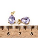 Подвески из латунного стекла в форме капли KK-L240-06G-01-3