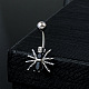 Кольца для живота Spider из нержавеющей стали 304 с микропаве из кубического циркония FS-WGE57A2-01-1