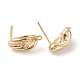 Серьги-гвоздики из латуни с прозрачным фианитом KK-G491-57C-G-2