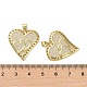 Латунные микропаве прозрачные подвески с фианитом KK-H466-08G-01-3