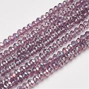 Стеклянные бусины с гальваническим покрытием  EGLA-D020-3x2mm-81