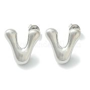 Серьги из латуни с покрытием стойки EJEW-S222-01P-V
