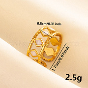 Модное эмалированное кольцо-манжета из нержавеющей стали 304 KR4254-2