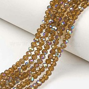 Стеклянные бусины с гальваническим покрытием  EGLA-A044-T4mm-L02