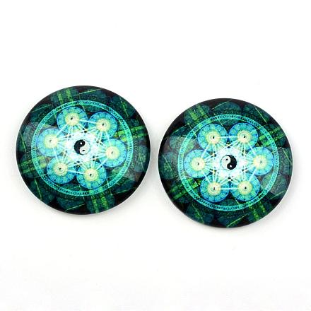Кабошоны из стекла GGLA-L012-25mm-29-1