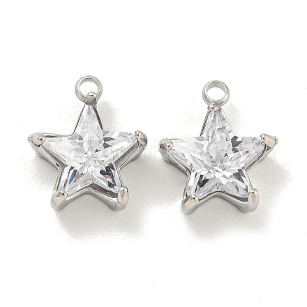 Подвески из нержавеющей стали 304 с кубическим цирконием STAS-L278-008P-1