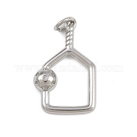 Латунные микро проложить кубического циркония подвески KK-A269-23P-1