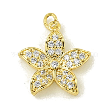Подвески из кубического циркония с покрытием из латуни KK-U029-25G-1