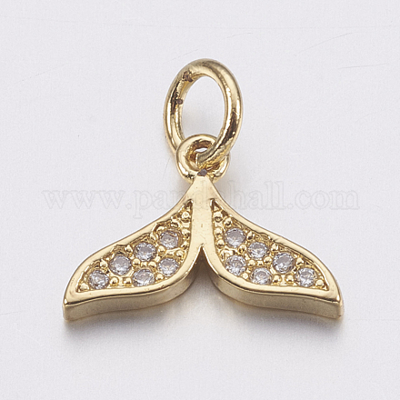 Латунные микро проложить кубического циркония подвески ZIRC-F085-06G-1