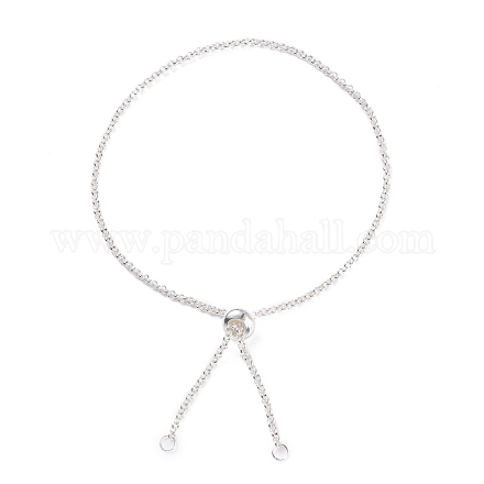 Изготовление браслета-слайдера из нержавеющей стали 304 Rolo Chain AJEW-JB01116-01-1