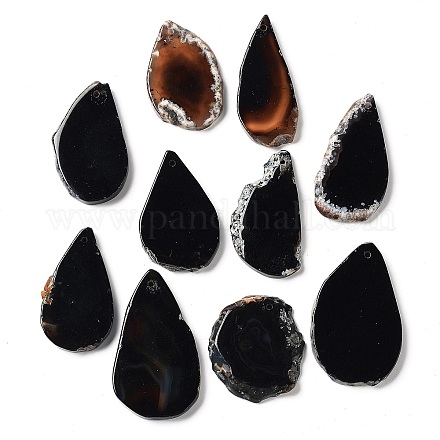 Окрашенные смешанная форма естественный агата Gemstone большие подвески G-R300-11-1