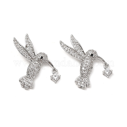 Латунные микропаве прозрачные подвески с фианитом KK-G533-07A-P-1