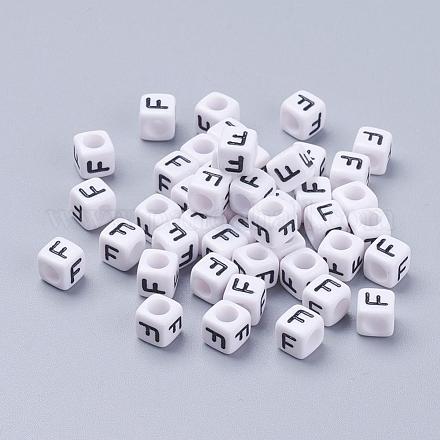 Письмо f акриловые кубики бисер X-PL37C9308-F-1