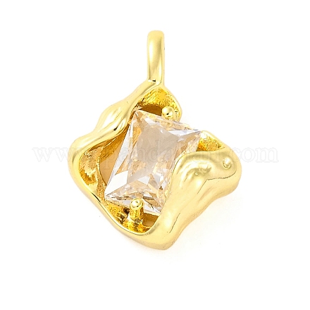 Подвески из латуни с прозрачным фианитом KK-Z051-01G-03-1