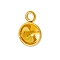 304 Stainless Steel Pendant Cabochon Settings, for Fancy Stone, Golden, Round, Tray: 5mm, 9x6mm