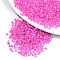 12/0 Glass Seed Beads, Transparent Inside Colours, Round Hole, Round, Magenta, 12/0, 2~2.5x1.5~2mm, Hole: 0.8mm, about 3333pcs/50g