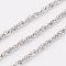 Tarnish Resistant 304 Stainless Steel Rope Chains, Soldered, with Spool, Stainless Steel Color, 2.5mm, about 32.8 Feet(10m)/roll