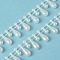 Resin Beaded Trim, Teardrop, Floral White, 1/2 inch(14mm), Bead: 8x3mm and 14x4mm