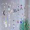 6 Pcs Glass Pendant Decorations,  with Brass Finding, for Home Bedroom Hanging Decorations, Sun, Platinum, Packing: 100x100x35mm