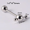 304 Stainless Steel Tongue Rings, Stainless Steel Color, 16mm, Pin: 1.6mm