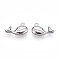 304 Stainless Steel Charms, Dolphin Charm, Anti-Tarnish, Stainless Steel Color, 8.5x14x3.5mm, Hole: 1.2mm