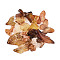 Transparent Acrylic Beads, Frosted, Mixed Shapes, Sienna, 12~30.5x11.5~39.5x2.5~9mm, Hole: 1.6~2.7mm