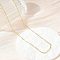 Brass Oval Link Chain Necklaces, Long-Lasting Plated, Rack Plating, Lead Free & Cadmium Free, Real 18K Gold Plated, 18.43 inch(46.8cm)